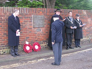 Noel Cashford after laying his wreath