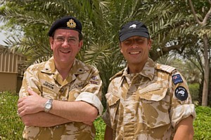 CTF 152 (Cdre Peter Hudson RN) with Topsy in Bahrain earlier this year