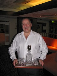 Pawl Stockley with his decanter set