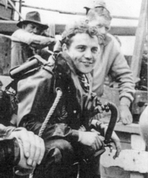 Alf Wannerton in his naval diving days