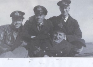 Bill Young (lying down) at Ravenglass near HMS Volcano