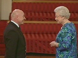 Bob Hawkins with Her Majesty
