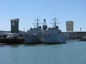 Cottesmore and Dulverton lying derelict in Haslar Creek