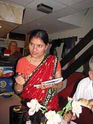 Our hostess at the Balti house