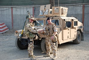 MCDOA members Dave Ince and Chris Ameye in Afghanistan