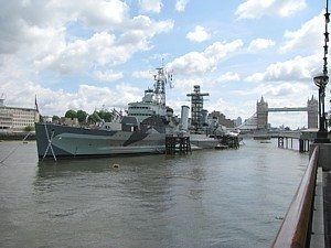 HMS Belfast on the Thames