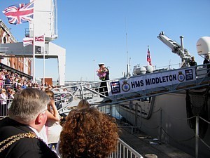 Middleton's Commanding Officer reunited with his wife and daughter