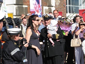 Middleton's Commanding Officer reunited with his wife and daughter