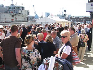 Lots of emotional reunions on the jetty