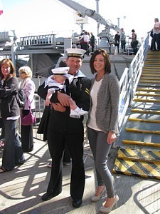 LS(D) Gavin Speer with his wife Christa and baby son Jayden 
