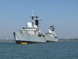 HMS Newcastle and HMS Cardiff