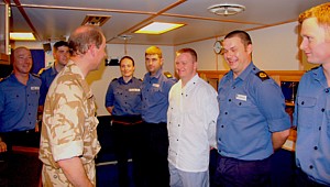 Prince Edward meets the ship's company