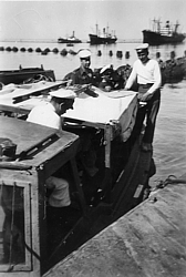 Diving tender in Haifa 1947