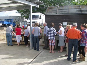 Queuing up for the Hog Roast