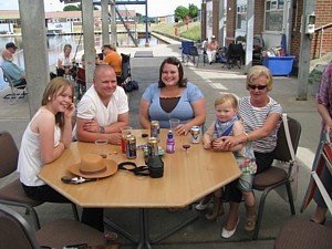 Ian Morton's wife Elma with members of their family