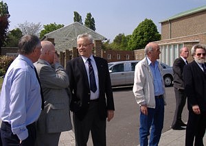 Mourners arriving for Jasper's funeral