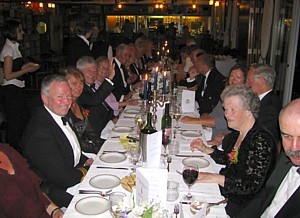 Diners seated in the clubhouse