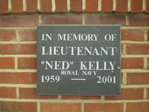 Memorial plaque for Ned Kelly on Horsea Island