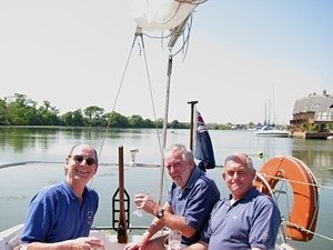 Hoole, Barlow and Holloway at anchor in Fareham Creek