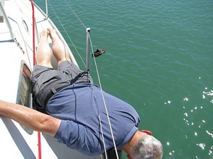 Shoe overboard recovery exercise