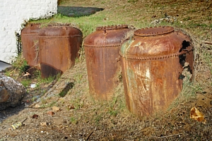 Victorian sea mines in Simon's Town Dockyard