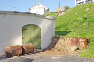 Victorian sea mines in Simon's Town Dockyard