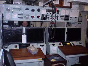 Cattistock's Operations Room containing NAUTIS 3 and Sonar 2193 Consoles