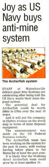 US Navy Archerfish purchase 22 Feb 07